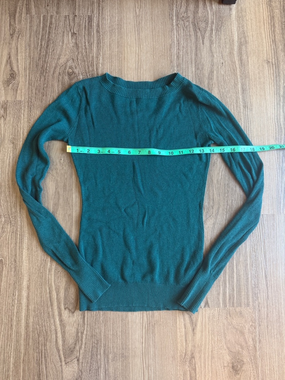 Express Teal Crewneck Lightweight Sweater